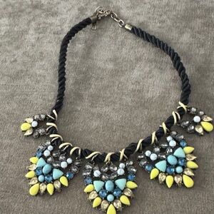 Turquoise & Yellow Statement Bib Necklace - Contemporary Women’s Jewelry